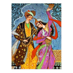 Dancing Nymphe and Musician postcard