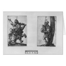 Dancing Peasants and a Bagpipe Player, 1514 Card