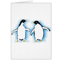 Dancing Penguins Greeting Cards