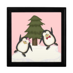 Dancing Penguins Jewelry Box