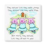 Dancing Pig Poem magnets