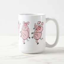 Dancing Pigs Mugs