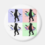 Dancing Rabbi Andy Warhol Style Fridge Magnet