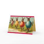 Dancing Rabbits Easter Card