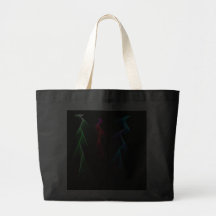 Dancing Rainbow Lightning Tote Bags