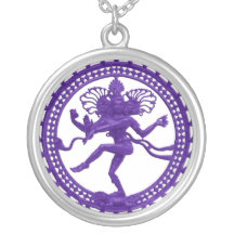Dancing Shiva Necklace - purple