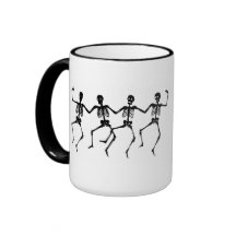 Dancing skeleton mug