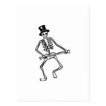 Dancing Skeleton Post Cards