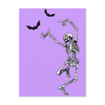 Dancing Skeleton Postcard