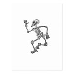 Dancing Skeleton Postcard