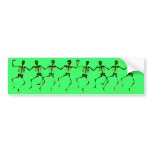Dancing Skeletons, Green Glow bumper stickers