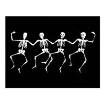 Dancing Skeletons II Post Cards