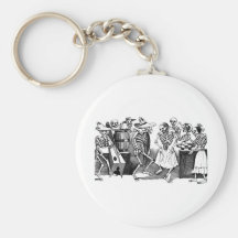 "Dancing the Jarabe in the Other World" Keychain