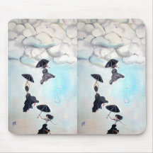 Dancing Umbrellas Mouse Mats