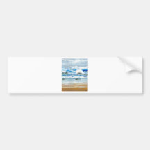 Dancing Waves on the Rocks Ocean Seascape Bumper Stickers