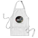 Dancing White Cat and Beckett Quote aprons