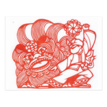 Dancing with lion postcards