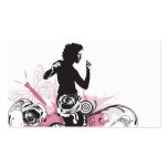 Dancing woman Profile Card business cards