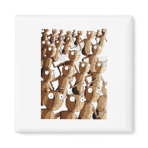 Dancing Wooden Robot Gofers Magnets