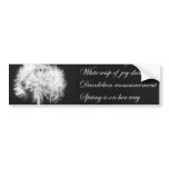 Dandelion Haiku Bumper Sticker bumper stickers