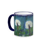 Dandelion Mug with Navy Trim