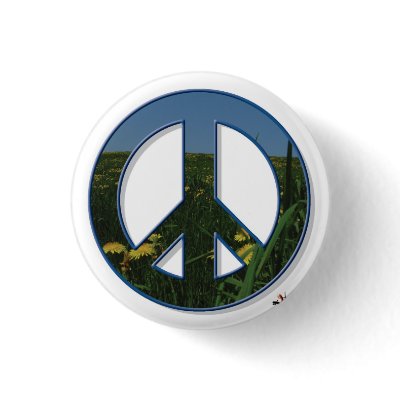 Dandelion Peace Button by threesalamanders