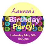 Dandelion Puffs Birthday Party Custom Sticker