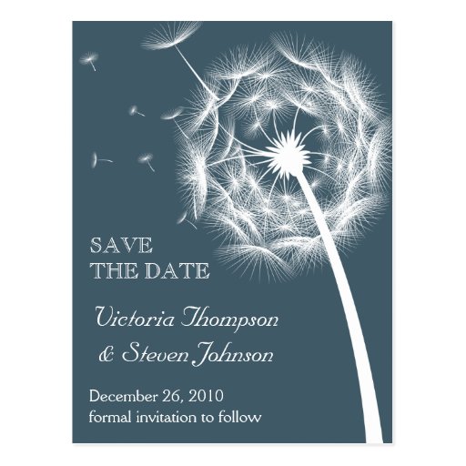 Dandelion Save the Date Postcard