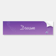 Dandelion Seeds Flying in the Wind - Purple Bumper Stickers