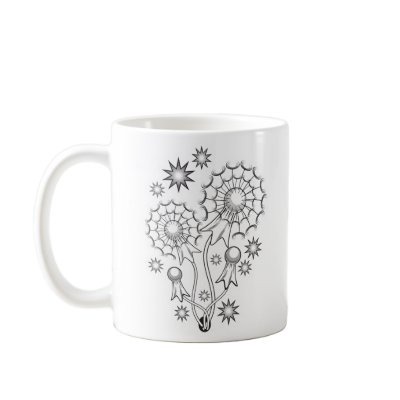 Dandelion Tattoo Design Coffee Mug by doonidesigns