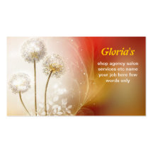 dandelions magic colourful business card