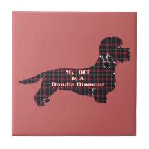 Dandie Dinmont Terrier BFF Ceramic Tile