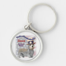 Dandie Dinmont Terrier Political Humour Key Chain