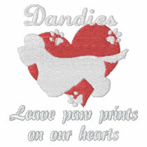 Dandies Leave Paw Prints Embroidered T-Shirt