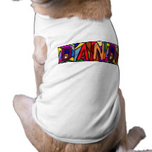 DANDY ~ PERSONALIZED BIG LETTER PET-WARE FOR DOGS! DOG TEE SHIRT