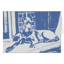 Dane Puppy Print Greeting Card