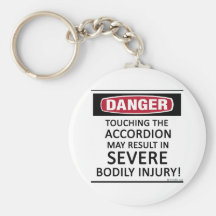 Danger Accordion Key Chain