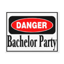 Danger Bachelor Party Postcards