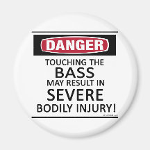 Danger Bass Fridge Magnet