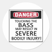 Danger Bass Stickers