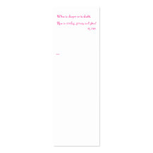 Danger:Doubt Bookmark (biz card) Business Card Templates