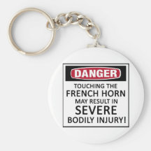 Danger French Horn Keychains