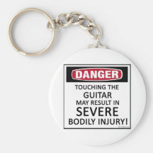 Danger Guitar Keychains
