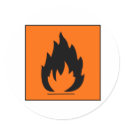 Danger Highly Flammable Warning Sign Chemical Burn stickers