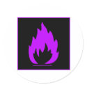 Danger Highly Flammable Warning Sign Chemical Burn stickers