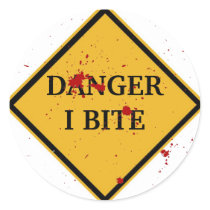 DANGER: I BITE! STICKERS