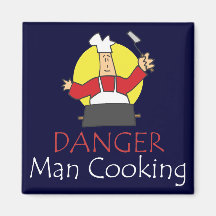Danger Man Cooking Magnet