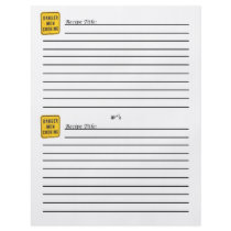 Danger: Men Cooking Recipe Card Personalized Flyer