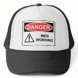 DANGER MEN WORKING hats