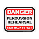 Danger Percussion Rehearsal postcards